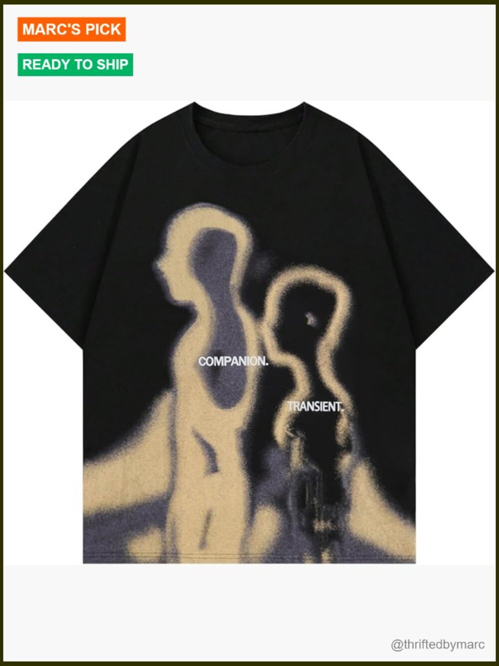 Men's Oversized Graphic Tee Short Sleeve Crew Neck Vintage Streetwear